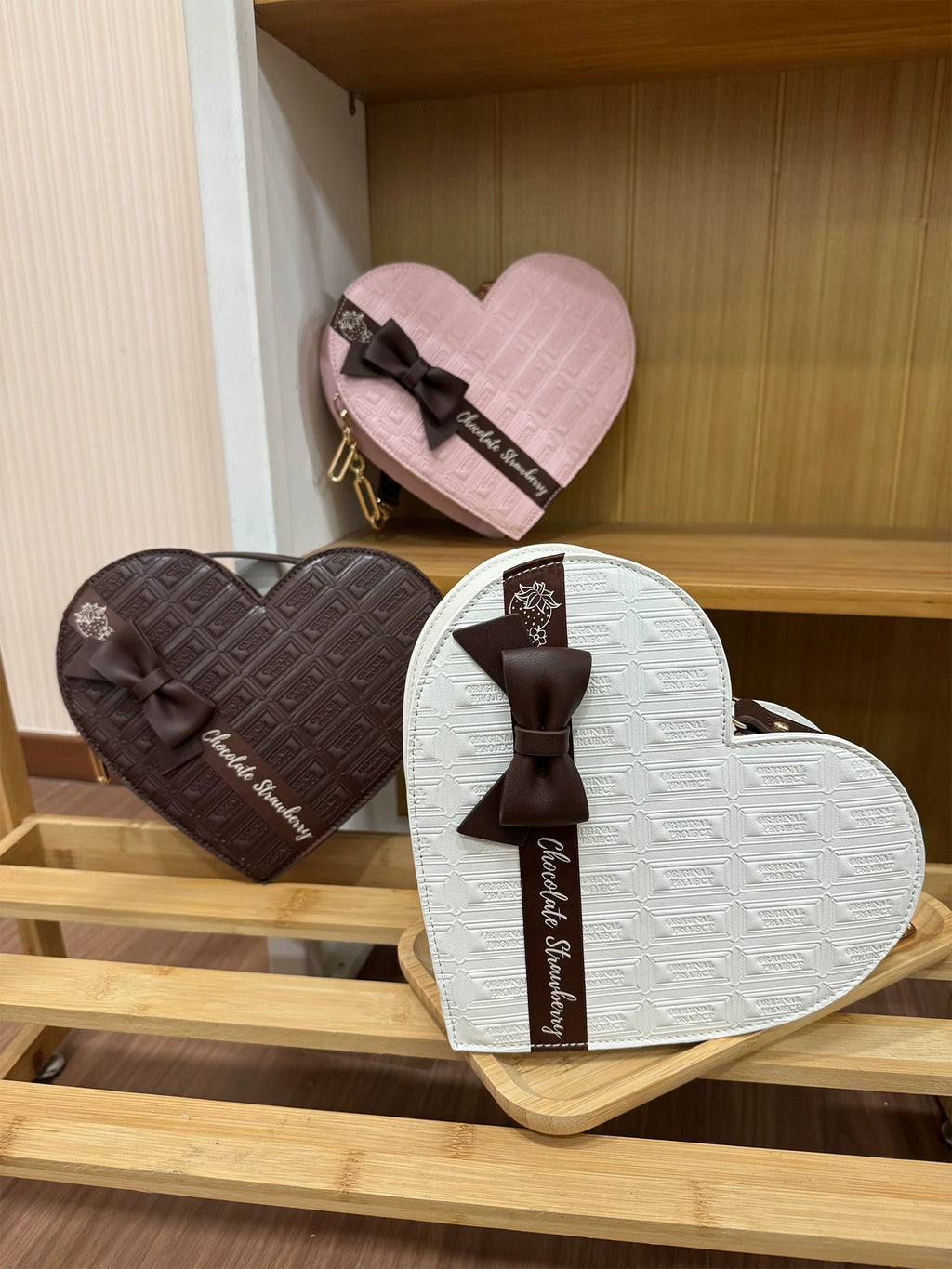 Sweet Lolita Heart-shaped Bag, Chocolate Inspired - image 1
