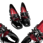 Spider Banquet - Croc Patent Gothic Lolita Heels - image 4