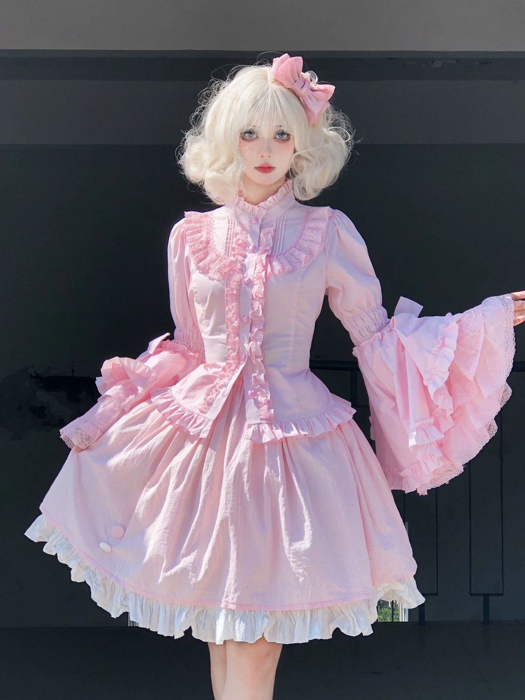 Sweet Lolita Blouse Princess Sleeve Shirt Inner Wear - image 1