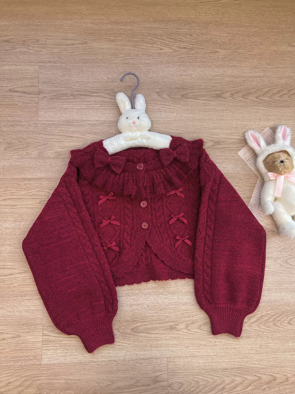 Napoleon Pastry - Sweet Lolita Cardigan, Detachable Bows - image 27