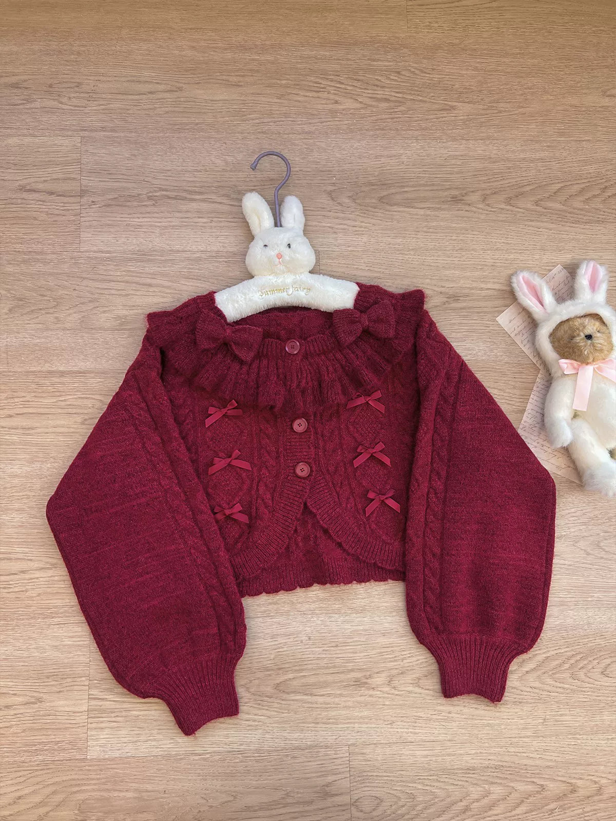 Napoleon Pastry - Sweet Lolita Cardigan, Detachable Bows - image 27