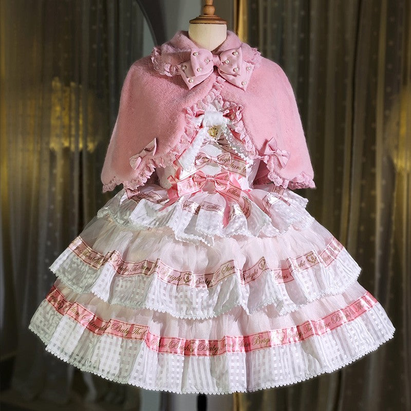 Rabbit-Ear Winter Lolita Cape with Bows - image 14