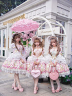 Rose Garden Prelude - Sweet Lolita OP Dress, Floral Printed - image 12
