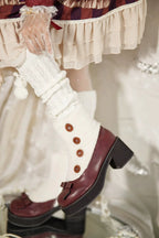 Winter Lolita Boots Fur Mary Jane Lolita Low Heel Shoes - image 9