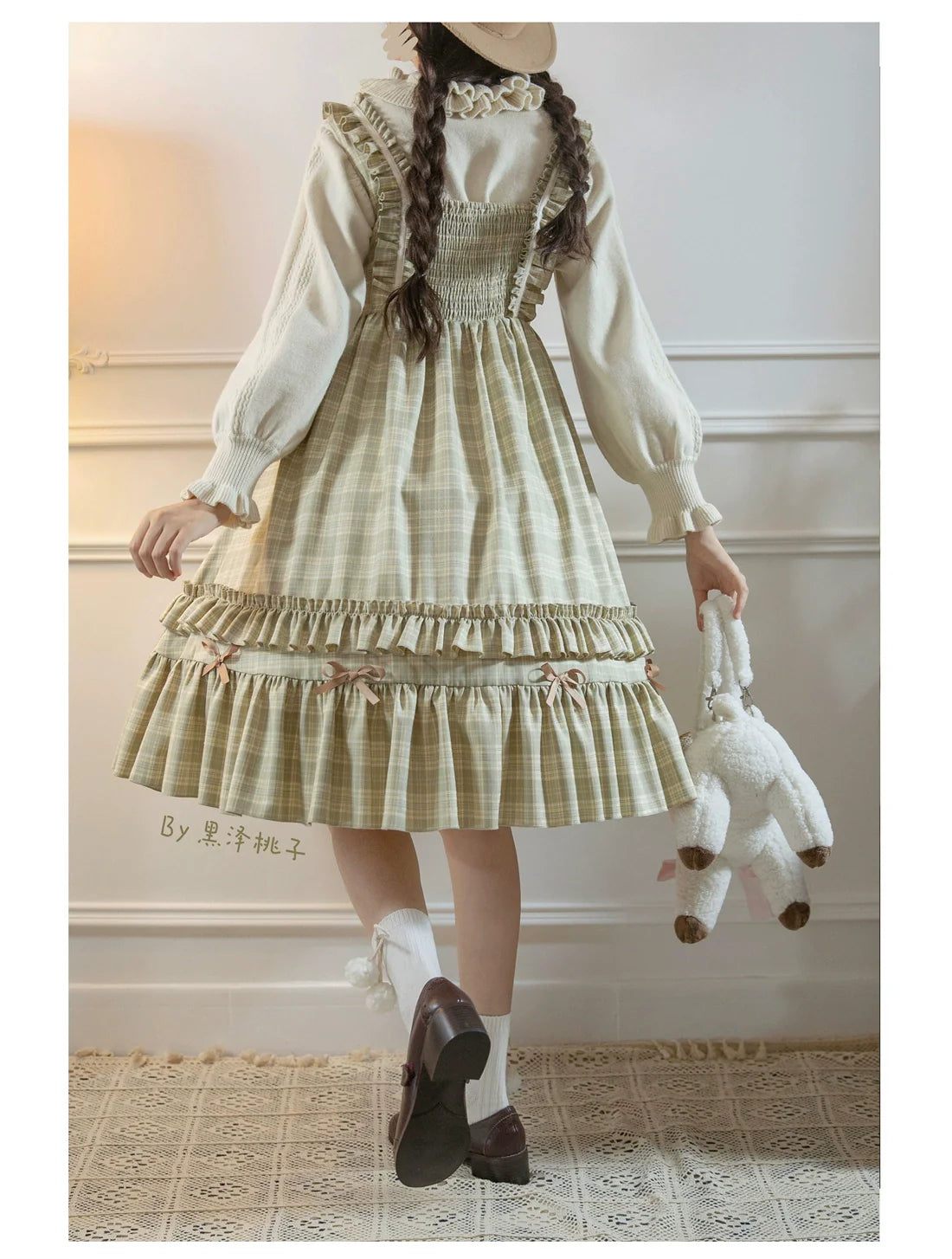 Green Fairy Tales Classic Plaid Plus Size Lolita JSK Dress - image 7