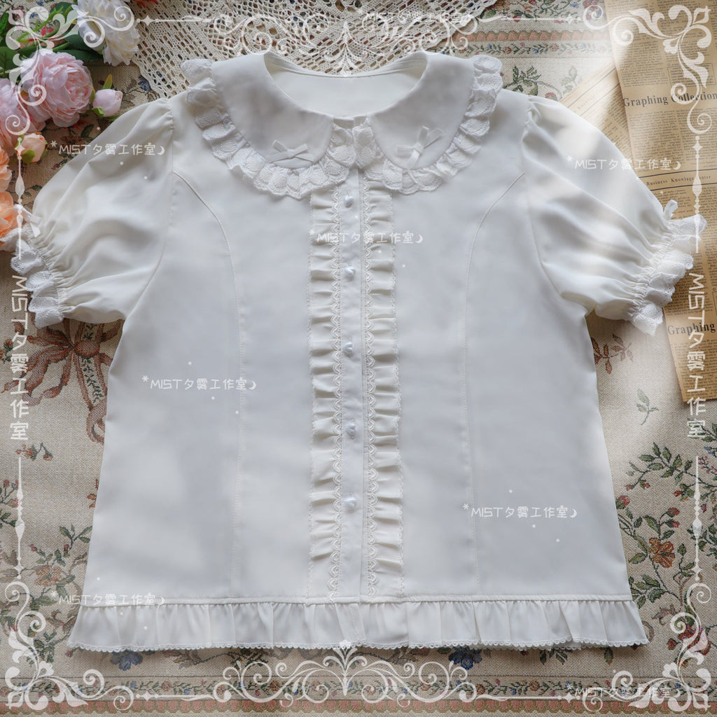 Sweet Short Sleeve Chiffon Lolita Blouse - image 11
