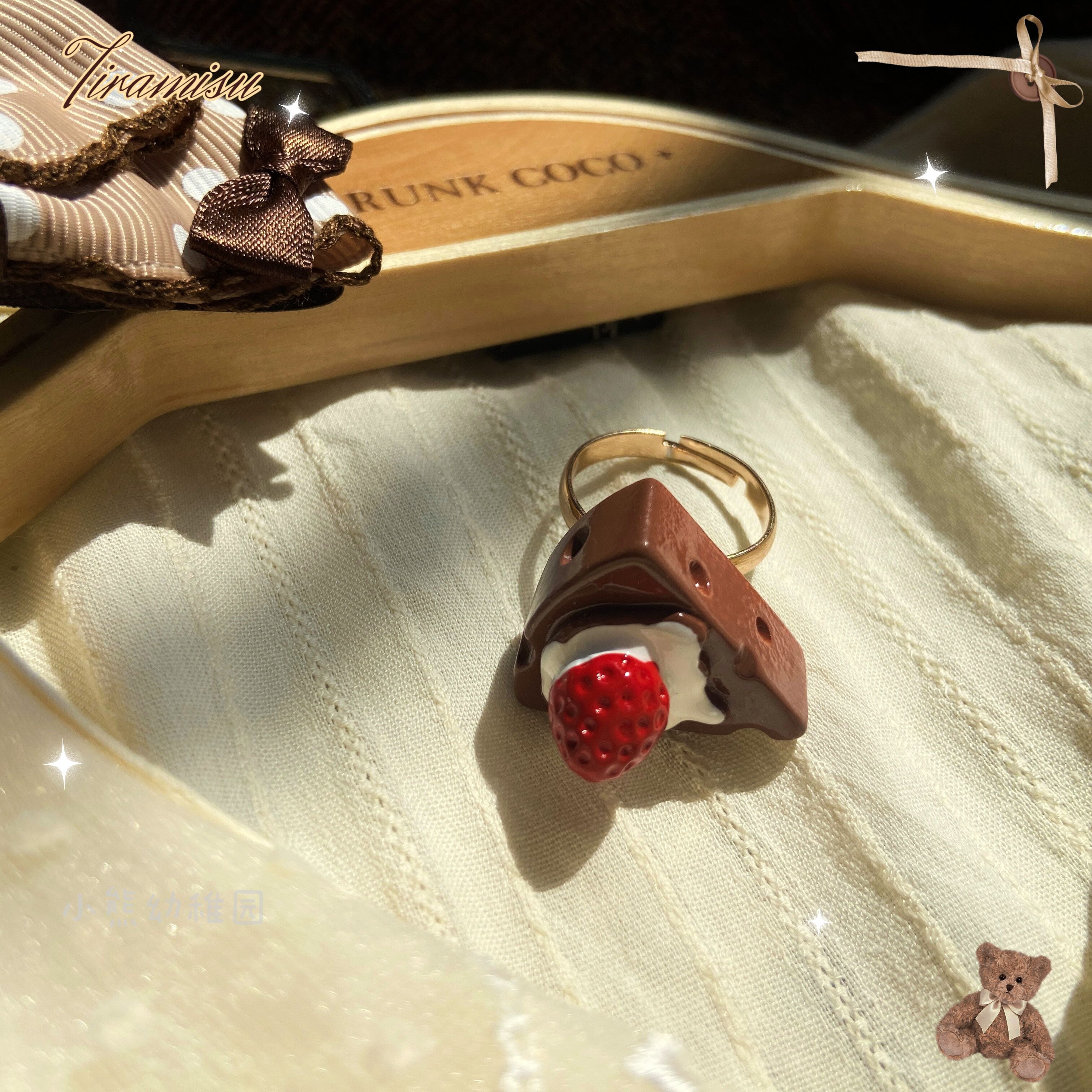 Augustina - Kawaii Lolita Chocolate Paired Brooch and Hair Clip - image 8