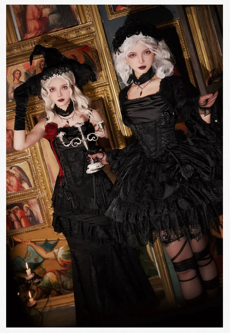 Twilight Witch-Inspired Black Gothic Lolita Skirt Set - image 10