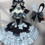 Baburella Blue Sweet Lolita Cake JSK Dress - image 5