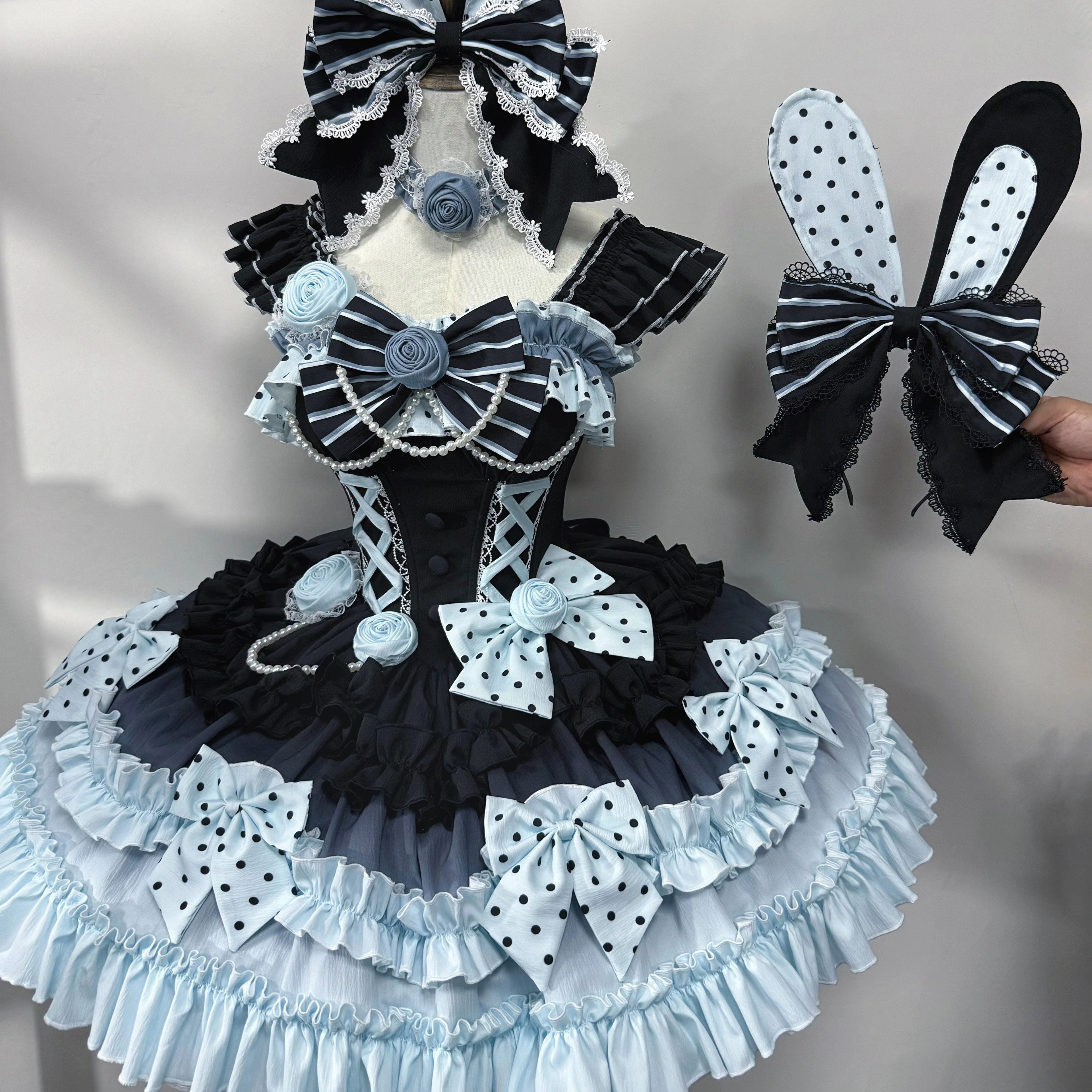 Baburella Blue Sweet Lolita Cake JSK Dress - image 5