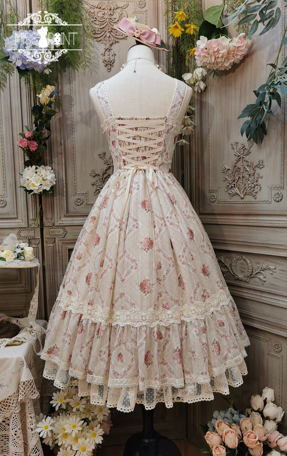 Woody Rose - Elegant Floral Lolita JSK Dress - image 25