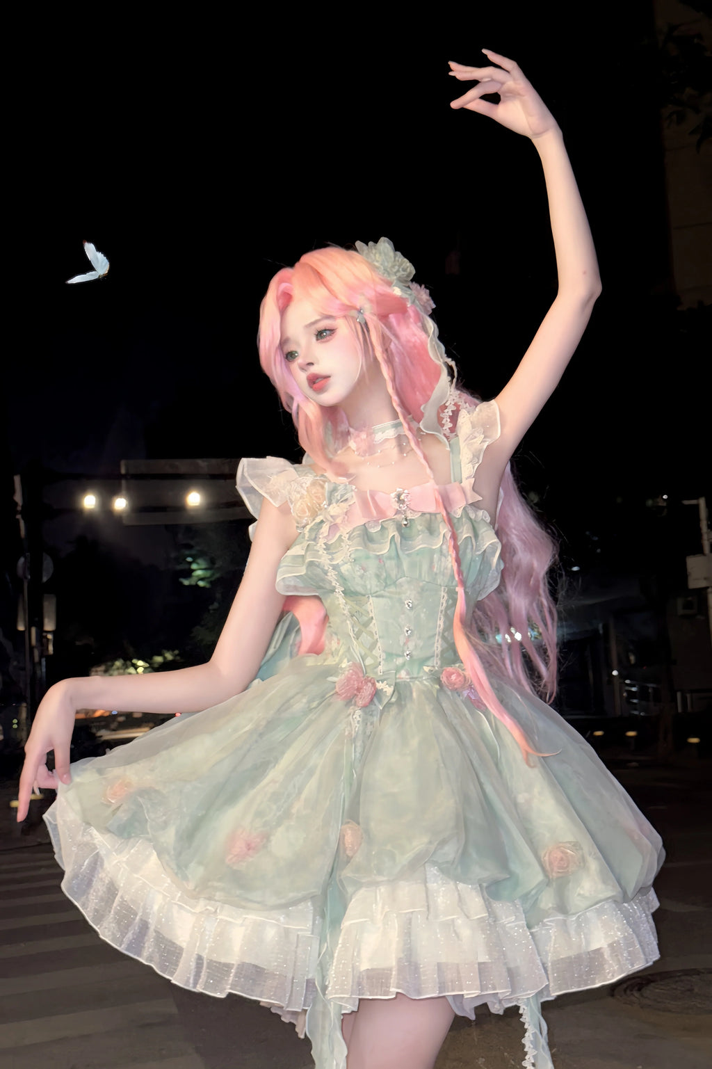Floral Magician - Sweet Lolita Dress Floral Print Short Length JSK - image 10
