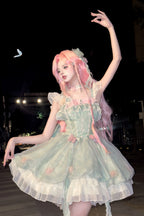 Floral Magician - Sweet Lolita Dress Floral Print Short Length JSK - image 10