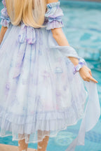 Coral Jellyfish - Sweet Lolita High-waist JSK Dress, Jellyfish & Coral Print and Accessories - image 48
