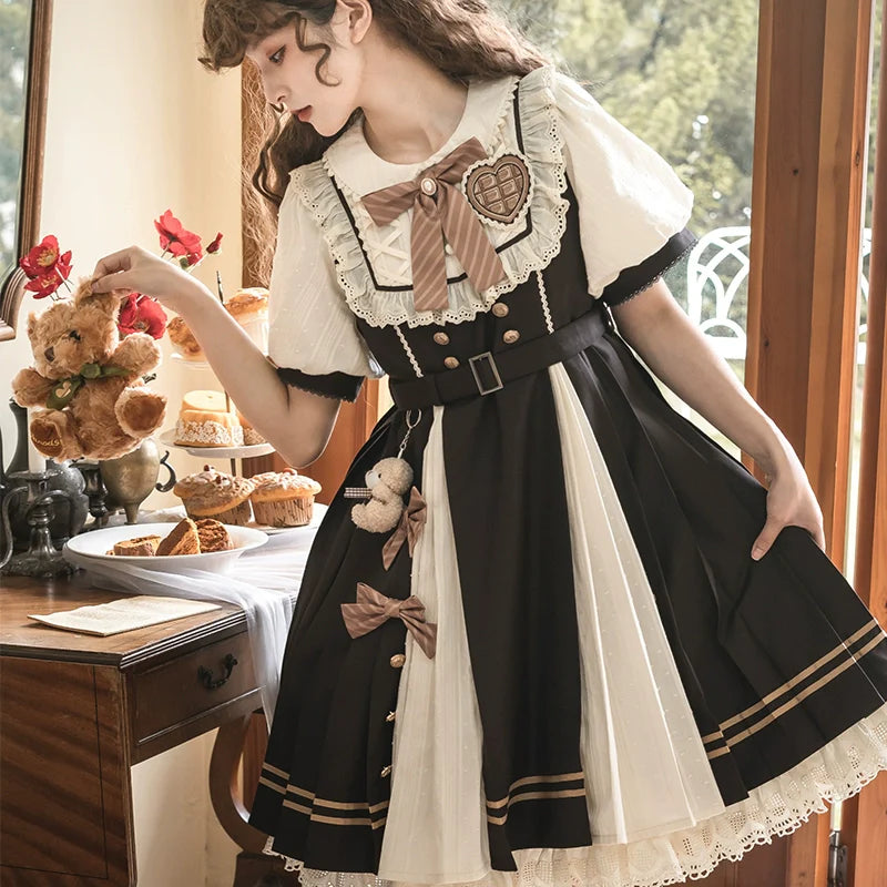 Chocolate Workshop - Classic Lolita Short and Long OP Dress - image 11