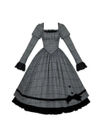 Yesterday's Epistle - Winter Classic Lolita Plaid Dress Set, Fishbone Waist - image 31
