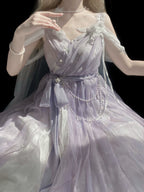 Han Lolita Dress Side Slit Purple JSK Dress - image 12