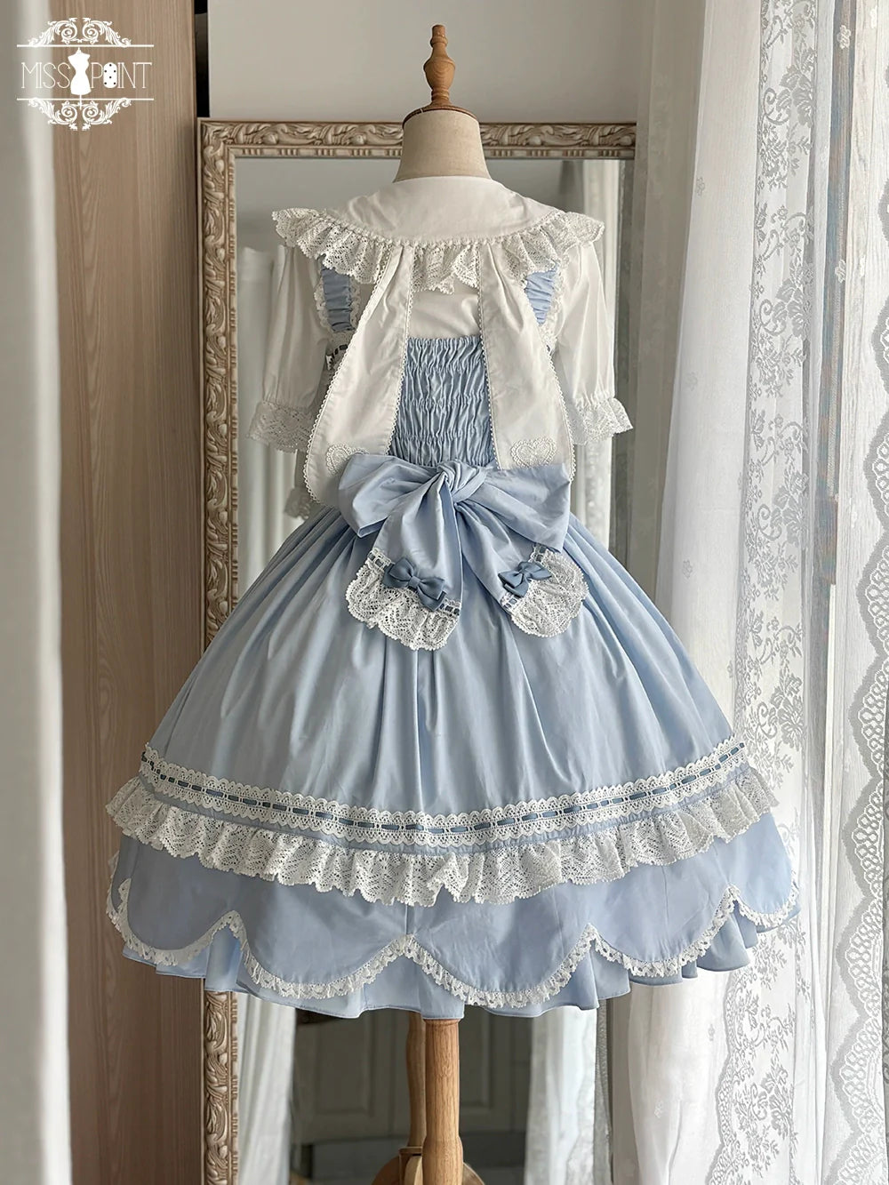 Vintage Petal Rabbit - Cotton Old School Lolita JSK Dress, Petal-Shaped Hem - image 56