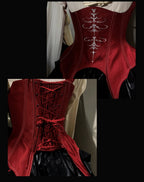 Upside-Down Curse Gothic Lolita Red Dress Set - image 7