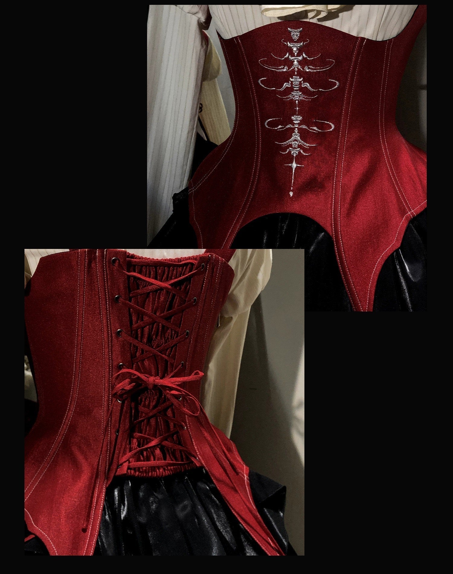 Upside-Down Curse Gothic Lolita Red Dress Set - image 7