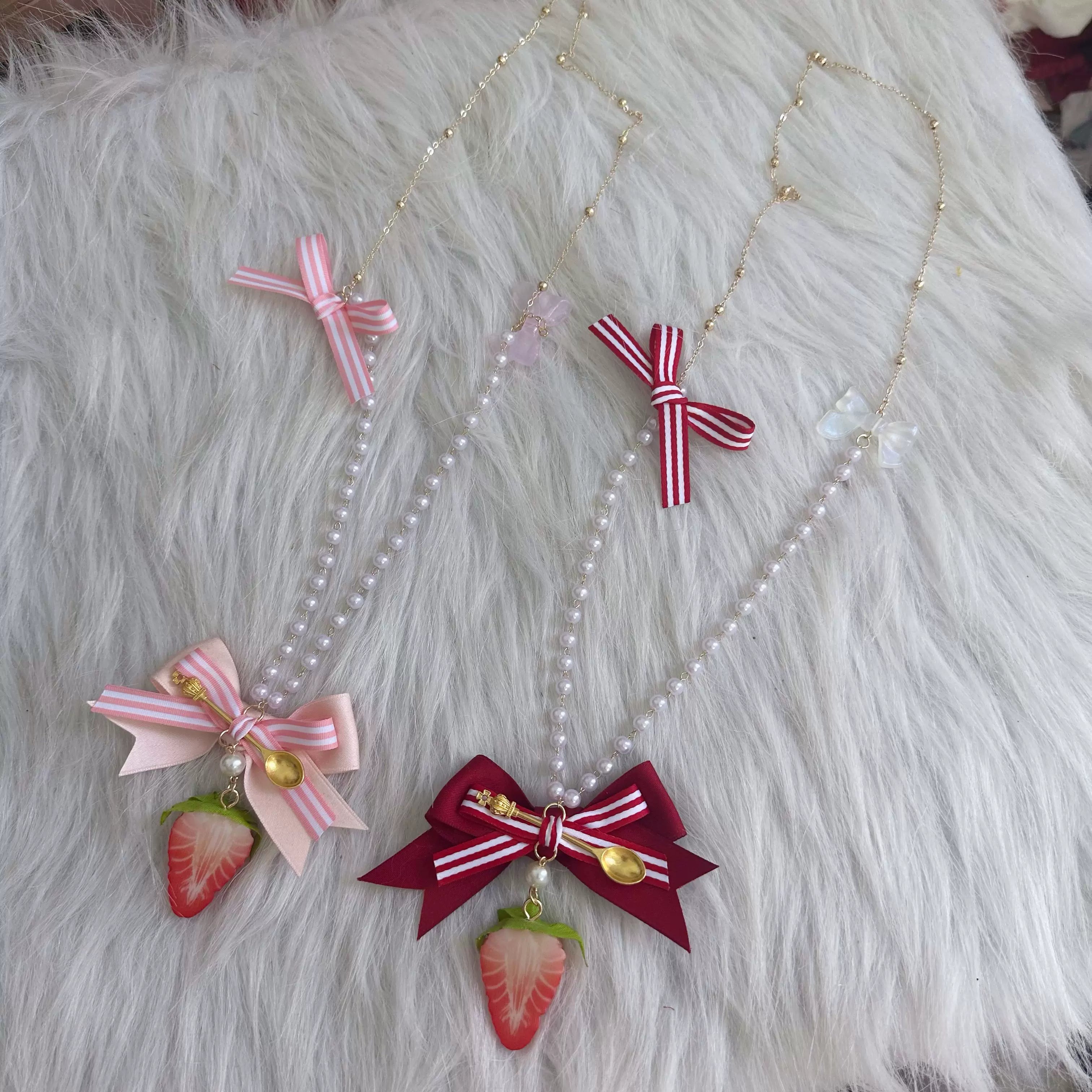 Sweet Lolita Strawberry Cake Headdresses and Jewelry - image 5