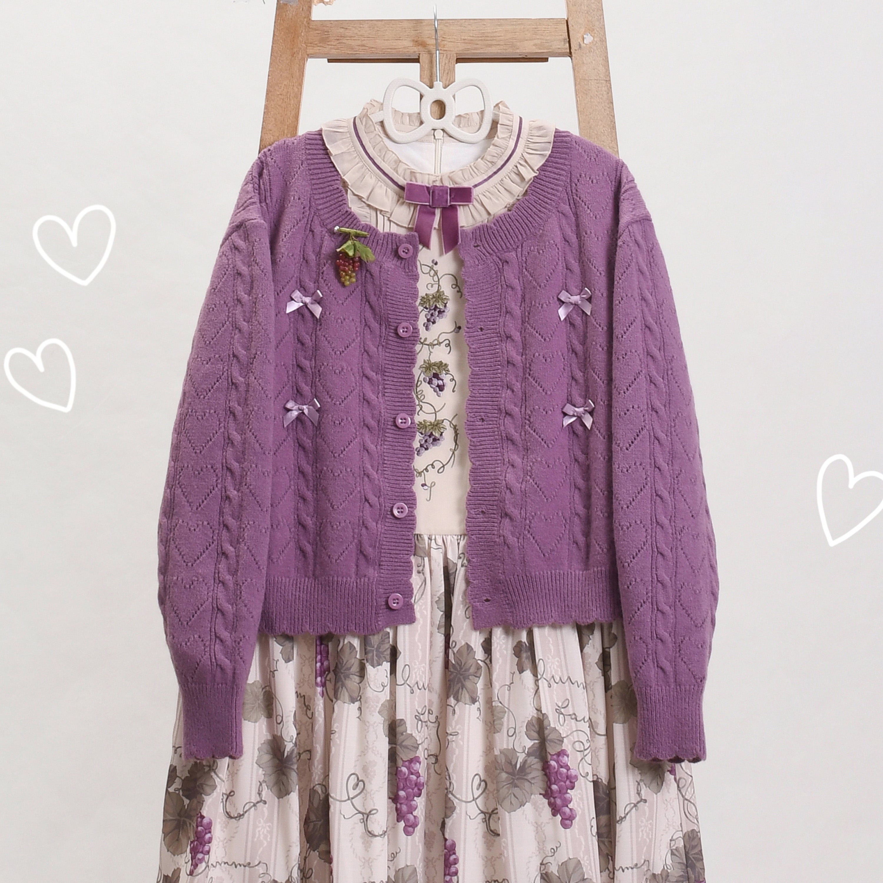 Hollow Out Long Sleeve Lolita Cardigan Multicolors - image 36