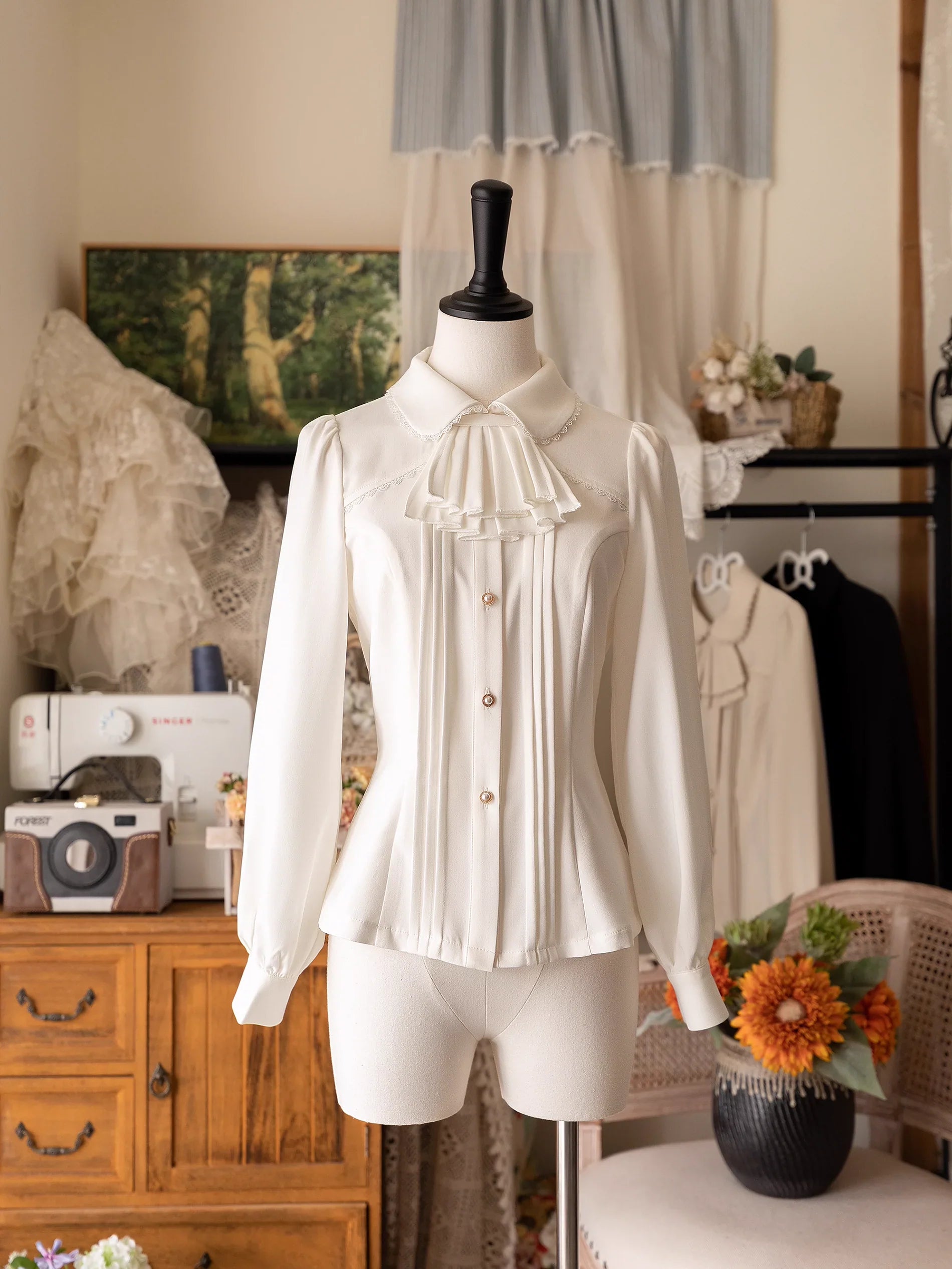 Little Manor - Classical Lolita JSK Dress & Long Sleeve Blouse - image 25
