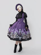 Dragon Bone Lily - Vintage Gothic Lolita Dragon & Skeleton Print JSK Dress and Accessories - image 28