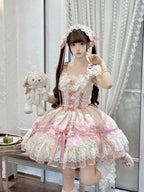 Dreamy Butterfly - Ballet-style Sweet Lolita JSK Dress With Large Bow Trailing - image 1