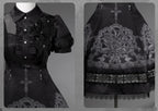 Black Lace Lily Gothic Classic Lolita OP Dress - image 8