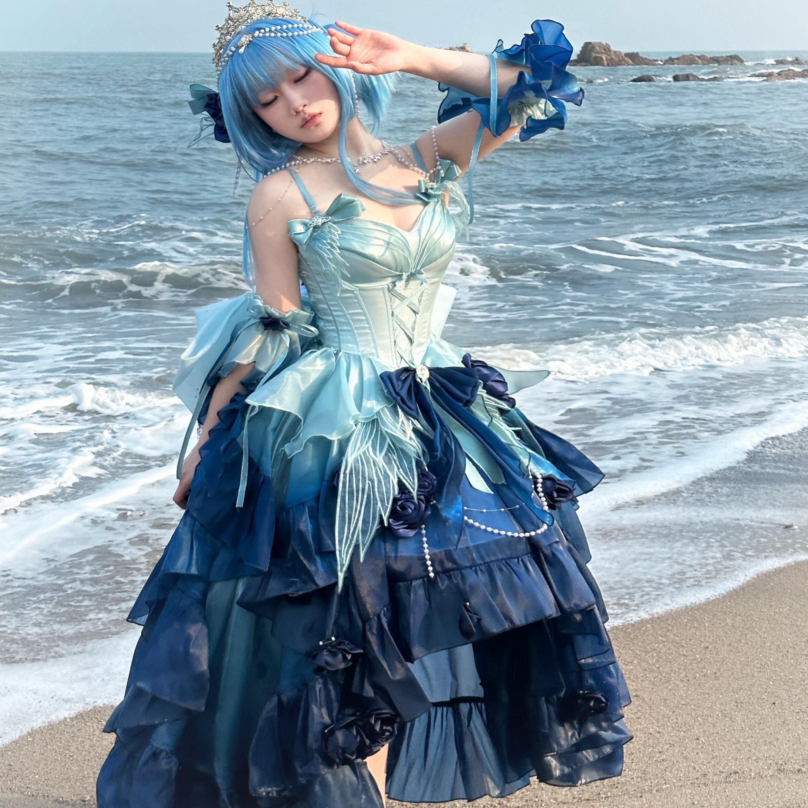 Swan Wonderland - Fairy Lolita JSK with High-Low Hem - image 20