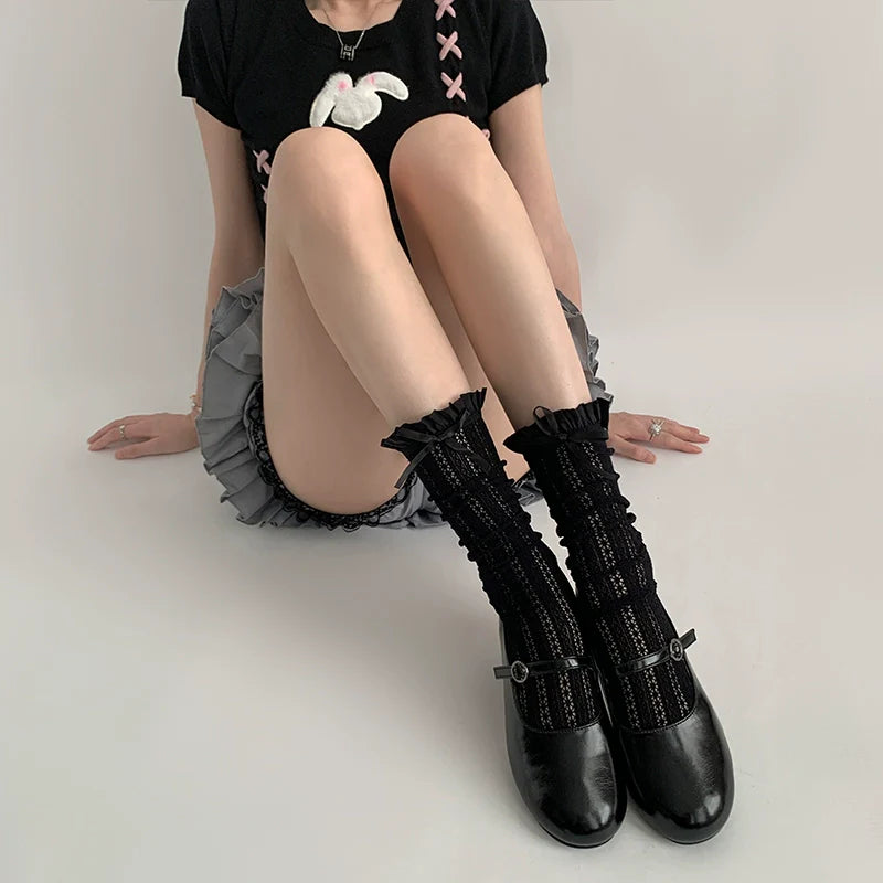 Night Study Room Lightweight Scrunchy Lolita Socks - image 12