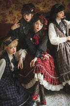 Rose - Elegant Lolita Fishbone Grid Skirt Customized - image 5