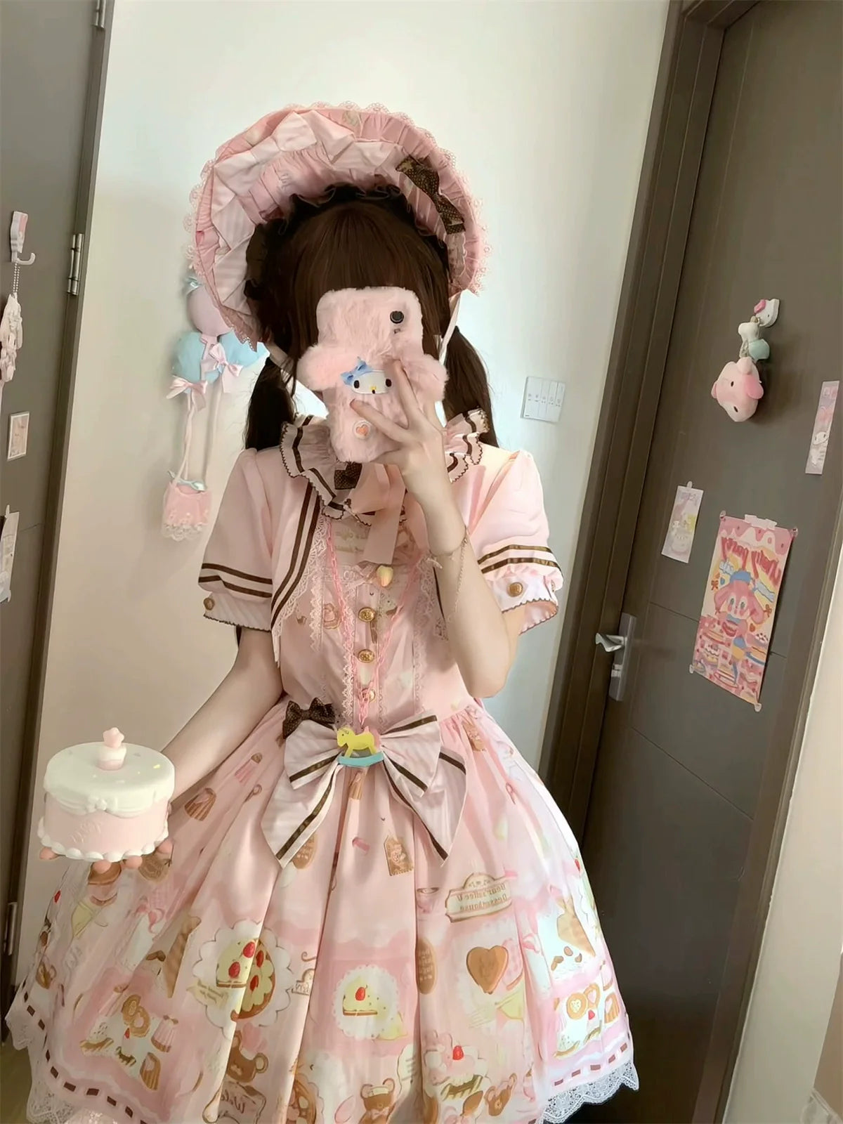 Dream Teahouse - Dessert Print Kawaii Lolita OP Dress Suit - image 18