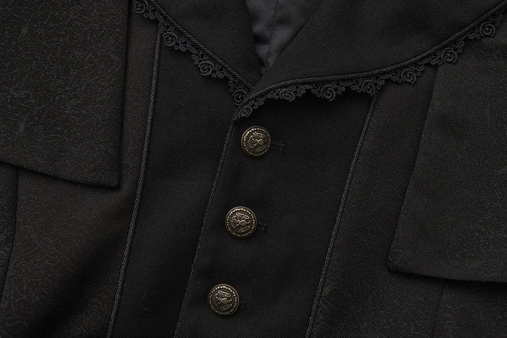Sea of Hope - Ouji Lolita Long Coat, Detachable Cape - image 6