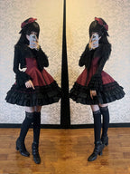 Six-Panel Gothic Lolita JSK Dress with Tiered Ruffles - image 18
