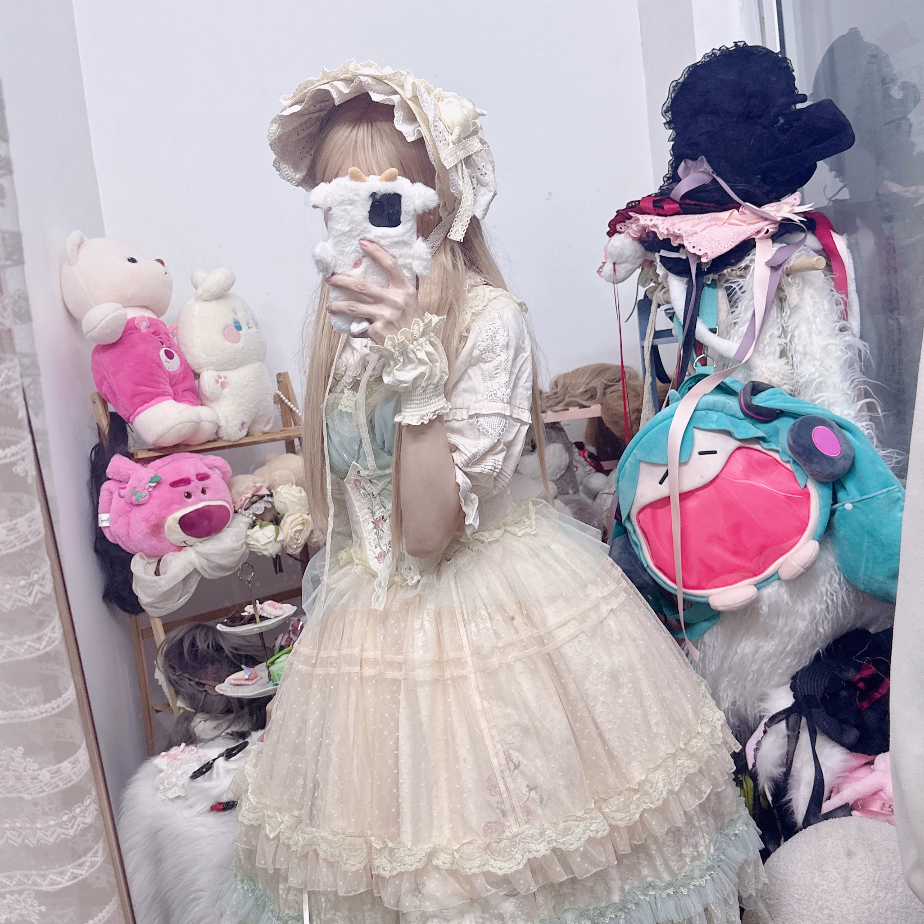 Gothic Lolita Bonnet Pure Cotton Hat Collection - image 29