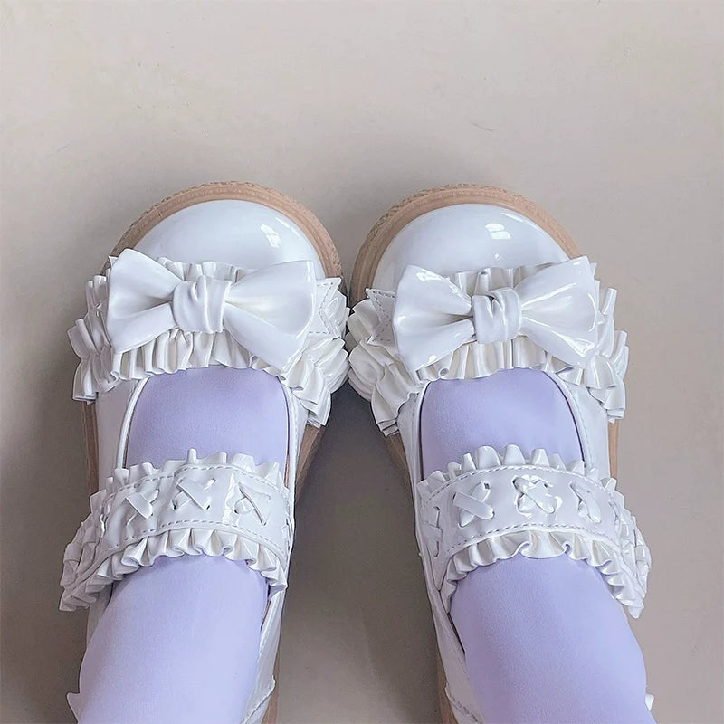 Cute Bow Candy-Colored Lolita Flat Shoes - image 32