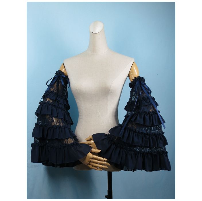 Elegant Lolita Hime Ruffled Chiffon Arm Sleeves - image 10