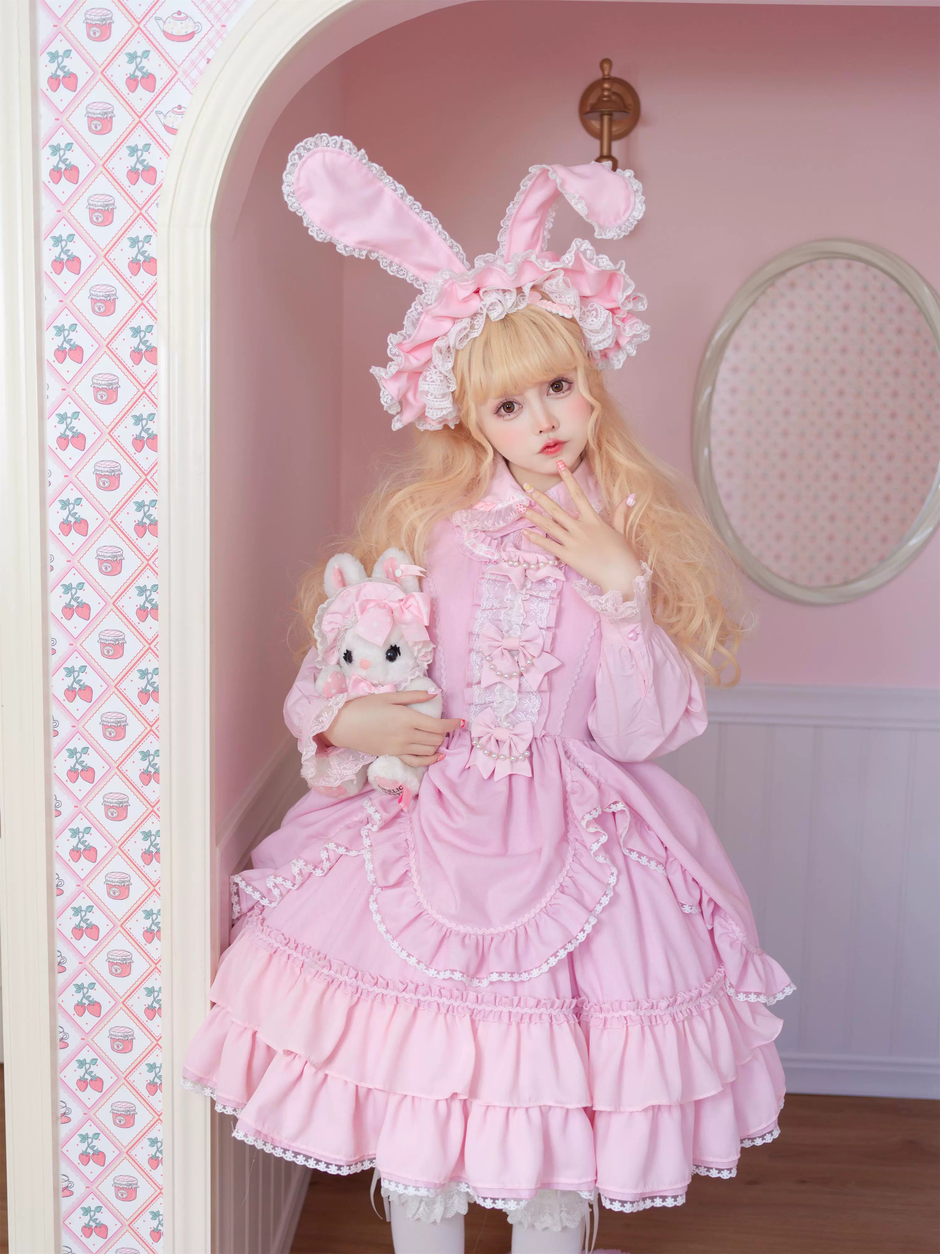 Black Lolita Doll OP/JSK with Adjustable Elasticity - image 2