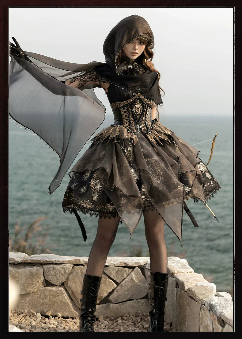 Bone Dragon - Gothic Lolita Corset JSK Dress Set with Embroidery - image 23