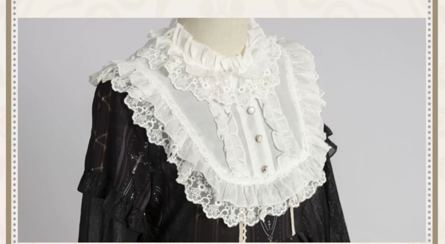Chiffon Classic Lolita OP Dress, Long Sleeve - image 11