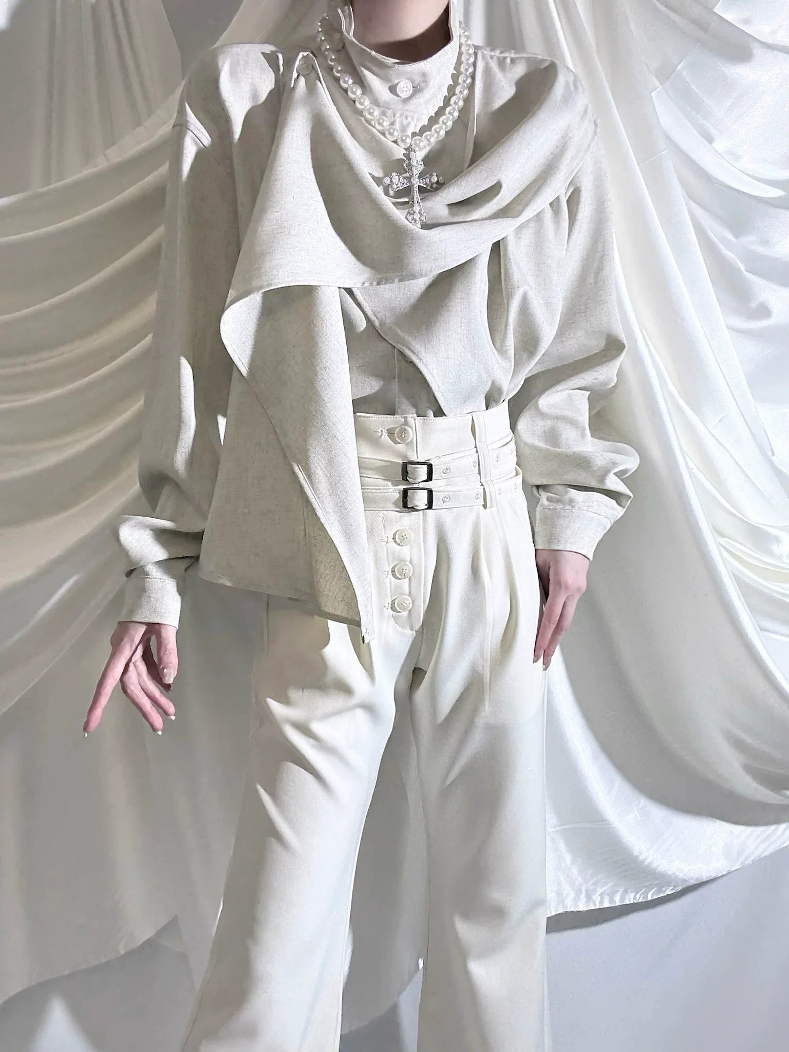 Winter Ouji Fshion Shirt & Pants, Cowl Neck Style - image 1