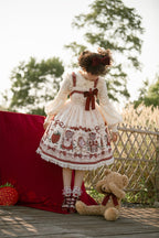 Christmas New Year Winter Lolita JSK Coat Set - image 16
