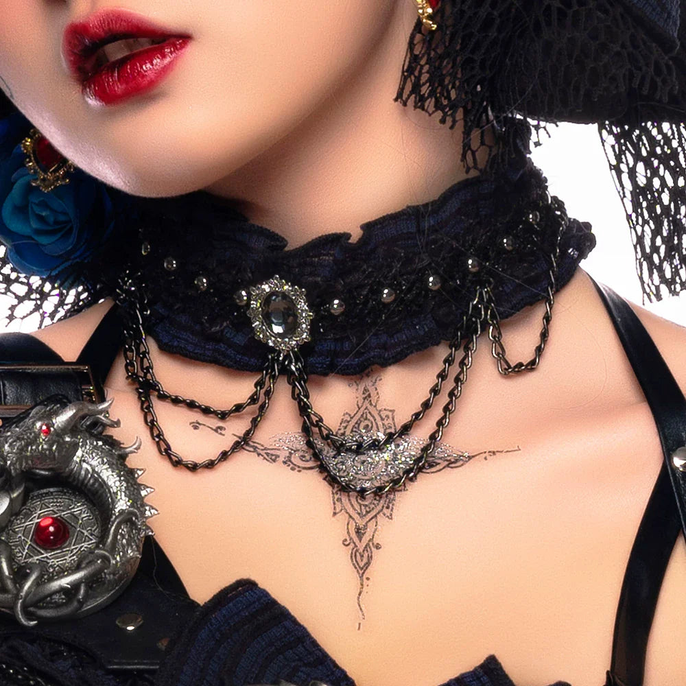 Ismailia - Gothic Lolita JSK Dress, Lace & Rose and Accessories - image 20