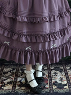 Verdant Name - High-waisted Classic Lolita Dress, Embroidered Bellflower - image 9