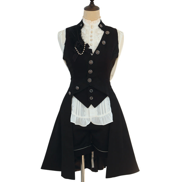 Forever Night Poem - Ouji Lolita Long Vest, Short Front - image 1