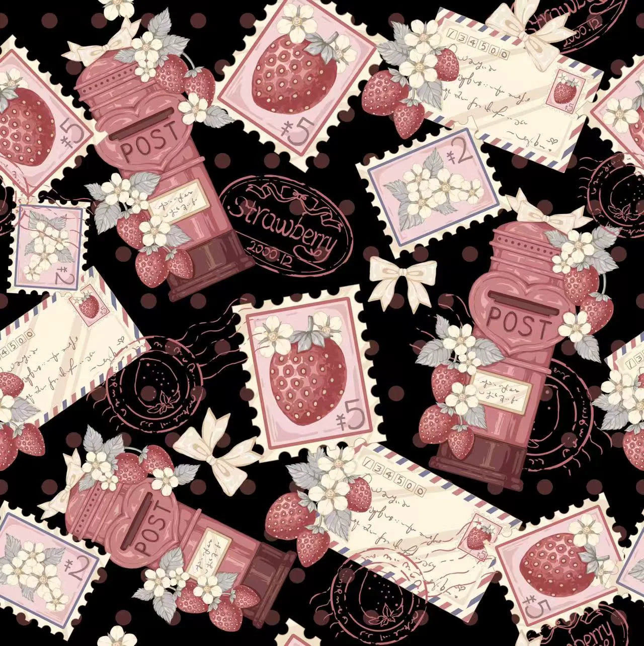 Kawaii Lolita OP Dress, Strawberry Print - image 26