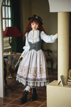 Demon Hunting Notes - Fishbone Gothic Lolita Skirt - image 14