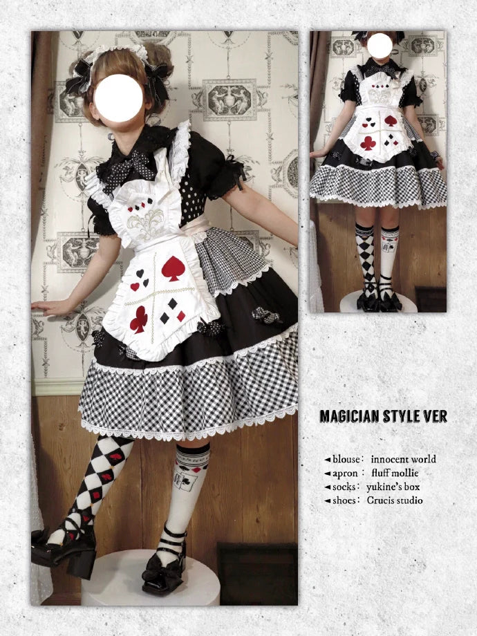 Daily Lolita Cotton Asymmetric Print Socks - image 42